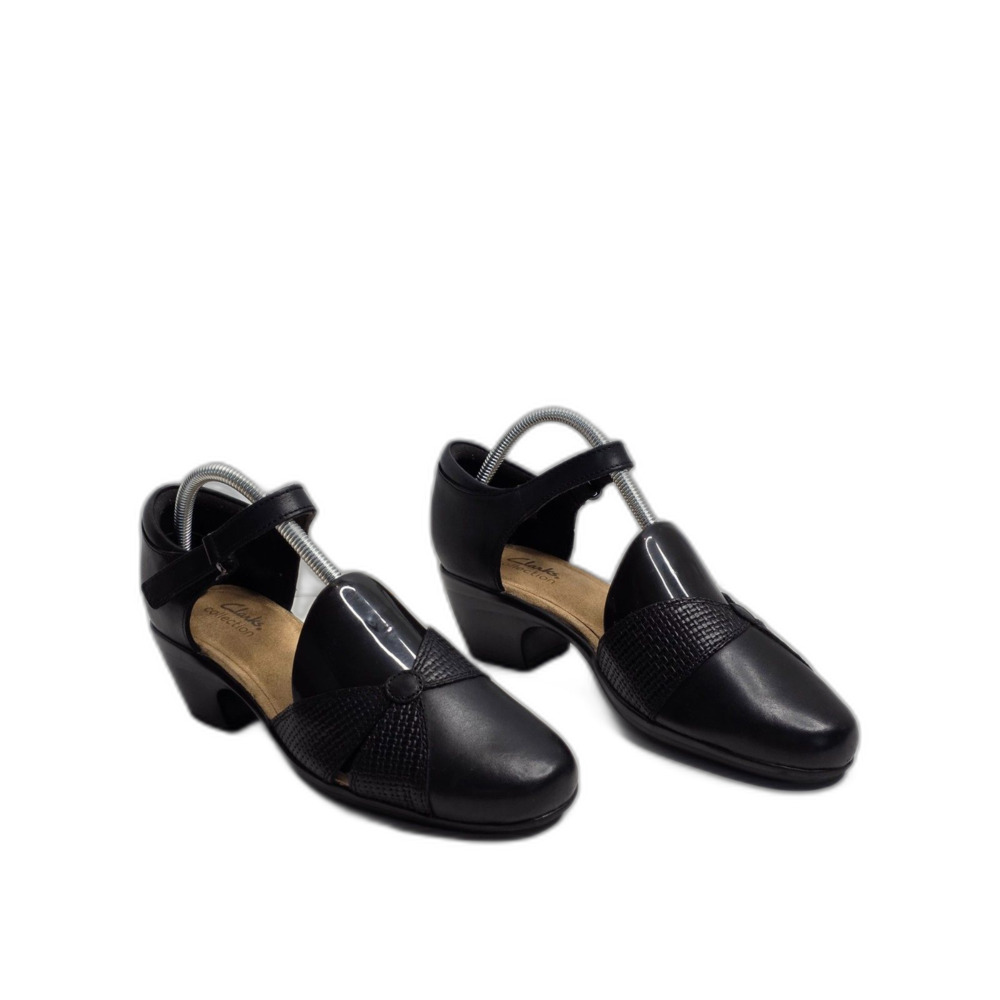 Clarks Emily Rae Women's Leather Sandals Ankle Strap Block Heel Comfort, 8.5M - Picture 5 of 15